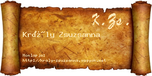 Krály Zsuzsanna névjegykártya